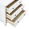 MUSEHOMEINC ST1001W 31.5 Inch Tall Rustic Solid Wood 3 Drawer Storage Dresser Nightstand With Black Metal Rounded Knobs, White Washed -Furniture Specialty Store GUEST e77e13b9 fe08 4535 a53b cba9e7717741
