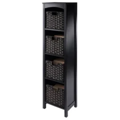 55.98" 5pc Terrace Storage Shelf With Baskets Espresso/Chocolate - Winsome -Furniture Specialty Store GUEST e84d4f3d ec4c 4621 b1fb bcf60c992cc9
