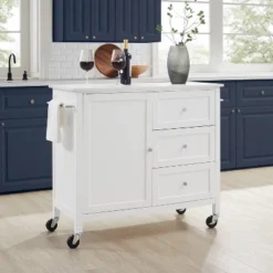 Soren Stone Top Kitchen Island/Cart White - Crosley 33 Soren Stone Top Kitchen Island/Cart White - Crosley -Furniture Specialty Store GUEST e86a7d0a ca91 4f53 940f ae514cc39513