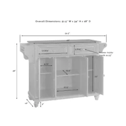 Cambridge Natural Wood Top Kitchen Island White - Crosley -Furniture Specialty Store GUEST e92f9451 5e18 45ef 8bd7 afa8ac8f615f