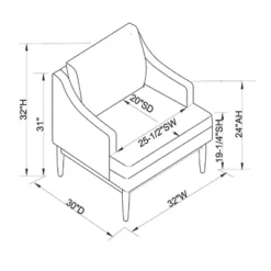 Howell Upholstered Accent Chair With Wood Base - Threshold™ Designed With Studio McGee -Furniture Specialty Store GUEST eaa765f5 26c5 4ecb 8f54 dd96378e2465