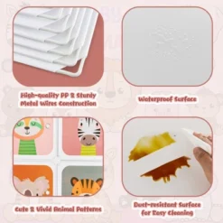 Costway 12-Cube Kids Wardrobe Baby Dresser Bedroom Armoire Clothes Hanging Closet With Door -Furniture Specialty Store GUEST eadbf23b 4b69 4776 901a c12a95014cb1