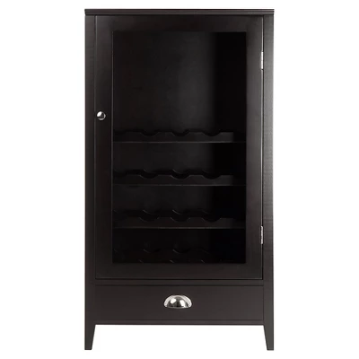 20 Bottles Shelf Modular Bordeaux Wine Cabinet Wood/Black Espresso - Winsome 3 20 Bottles Shelf Modular Bordeaux Wine Cabinet Wood/Black Espresso - Winsome