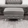 Elmhurst Glam Deep Button Tufted Ottoman - HOMES: Inside + Out
