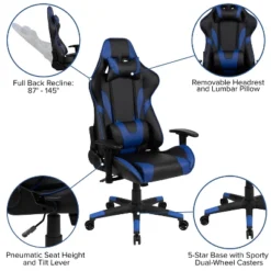 Emma And Oliver Gaming Bundle-Desk, Cup Holder/Headphone Hook & Reclining Chair -Furniture Specialty Store GUEST ec262242 0c82 4bec bf49 8f9f8b479277