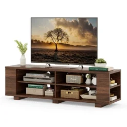 Costway 59'' Wood TV Stand Console Storage Entertainment Media Center W/ Adjustable Shelf -Furniture Specialty Store GUEST ec61e0f9 5413 4ab1 a2ec ae97edf787e1