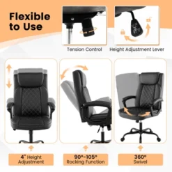 Costway Adjustable Office Desk Chair Ergonomic Executive Chair With Padded Headrest Armrest -Furniture Specialty Store GUEST ecf57a4e 0054 4b53 bd32 6d8b0b2e3e99