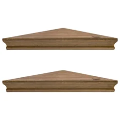 8" X 16" Set Of 2 Rustic Wood Floating Corner Shelves - Crystal Art Gallery -Furniture Specialty Store GUEST ed4e4089 f4de 4444 a98a b83a948744b5