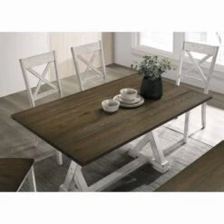 59" Calton Farmhouse Flip Down Top Dining Table Chestnut - HOMES: Inside + Out -Furniture Specialty Store GUEST ede7b14f ac31 4914 9b52 882baf45d108