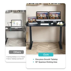 Costway 55''x28'' Electric Standing Desk Sit To Stand Workstation Dual Motor -Furniture Specialty Store GUEST edf5df42 3801 49bd 9d3a e69224a83d05