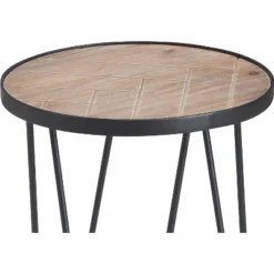 Farmhouse Side Table Metal Brown/Black- ClickDecor -Furniture Specialty Store GUEST ee6c8605 5bc2 4abb 856e 434a19082ba3