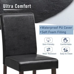 Costway Set Of 2/4 Bar Stools 25inch Counter Height Barstool Pub Chair W/Rubber Wood Legs -Furniture Specialty Store GUEST eee64afe f2a3 49b1 ac11 be39348f0da1