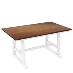 Farmhouse 6-Piece Wood Dining Table Set With Long Bench And 4 Dining Chairs-ModernLuxe -Furniture Specialty Store GUEST eefab974 44f0 4c8f 965e 8aad3d3a05d1