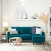 Winston Reversible Sofa Sectional Green Velvet - Mr. Kate