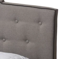 Vivienne Modern And Contemporary Fabric Upholstered Bed Light Gray - Baxton Studio -Furniture Specialty Store GUEST efb38a65 5358 4970 a869 857ecbfbc130
