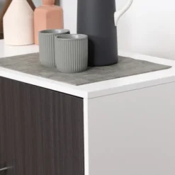 HOMCOM 2-Door Storage Cabinet With Adjustable Shelf, Free Standing Accent Sideboard And Buffet For Kitchen Or Hallway, Grey / White -Furniture Specialty Store GUEST efe85ec9 b16b 429f 8b8f d8da0124a002