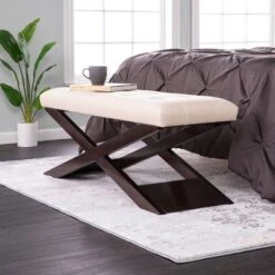 Harrondly Upholstered Entryway Bench Cream/Dark Espresso - Aiden Lane -Furniture Specialty Store GUEST eff12e6c 3f97 4c52 b353 9f48aeb02cdc