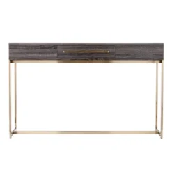 Frondi Long Console Table Black Oak/Antique Brass - Aiden Lane -Furniture Specialty Store GUEST f035970c c83c 4b94 a80e f04802d40e6f