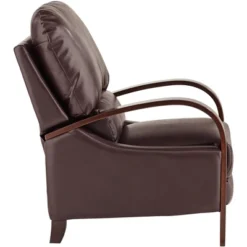 Elm Lane Cooper Cantina Burgundy Faux Leather Recliner Chair Modern Armchair Comfortable Push Manual Reclining Footrest For Bedroom Living Room Home -Furniture Specialty Store GUEST f065cd62 2138 4c98 8734 5dd8d48b7fec
