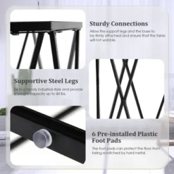 Costway End Table Tempered Glass Top Metal Frame Hexagonal Accent Side Table Living Room 16 Costway End Table Tempered Glass Top Metal Frame Hexagonal Accent Side Table Living Room -Furniture Specialty Store GUEST f08b6455 9543 4dbc 910f cf73e11ed044