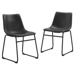 Set Of 2 Laslo Modern Upholstered Faux Leather Dining Chairs - Saracina Home -Furniture Specialty Store GUEST f09ca4a2 22b8 4c1e 90a5 214c5268ba1a