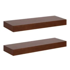 2pc 24" Havlock Wood Shelf Set - Kate & Laurel All Things Decor -Furniture Specialty Store GUEST f187d120 ca58 43da a276 939272884cf2