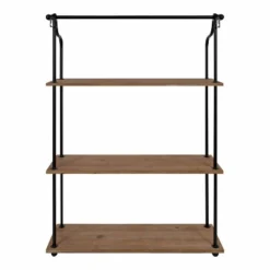 20" X 32" Walters Wood/Metal 3 Tier Shelving Brown - Kate & Laurel All Things Decor -Furniture Specialty Store GUEST f19a2c0e ad5f 421e a77b f038f2eced0d