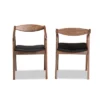 2pc Harland Faux Leather Upholstered And Wood Dining Chair Set - Baxton Studio