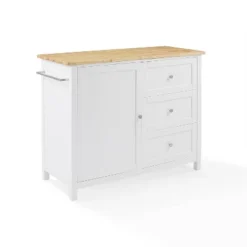 Soren Wood Top Kitchen Island/Cart Natural/White - Crosley -Furniture Specialty Store GUEST f1d9ac2f eb31 4174 bd41 803329507cf5