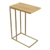 C-Shaped End Table - Mango Wood Side Table With Gold Iron Frame For Couch, Loveseat, Or Bed - Modern Living Room Furniture By Lavish Home -Furniture Specialty Store GUEST f1f7469a fbd5 411f 8822 b2c5e7d79e6c