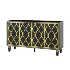 Beatrice 61'' Modern Storage Wide Sideboard With Solid Wood Legs | KARAT HOME -Furniture Specialty Store GUEST f21fece7 19ec 4232 93b2 a8c18ed263d1