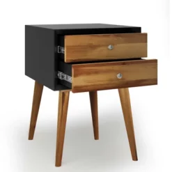 Costway 2PCS Wooden Nightstand Mid-Century End Side Table W/2 Storage Drawers -Furniture Specialty Store GUEST f28c1dde eb3f 483d 9c33 bdb97d1d7e8f