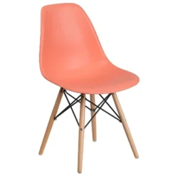 Emma And Oliver Plastic Accent Dining Chair With Wooden Legs -Furniture Specialty Store GUEST f2f9a13f 0946 4f25 9c2e 7012ec34cd9c