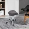 HOMCOM Ergonomic Rolling Saddle Stool PU Leather Hydraulic Spa Stool Height Adjustable Swivel Drafting Medical Salon Chair -Furniture Specialty Store GUEST f30d16d1 5d7b 4973 97b0 f7b97313b6c7