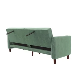 Pin Tufted Velvet Transitional Futon - Room & Joy -Furniture Specialty Store GUEST f33038bf 72b2 4904 85b3 cade31df0109