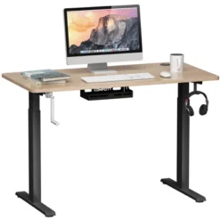 Costway 48'' Sit Stand Desk Adjustable Standing Workstation W/Crank Handle -Furniture Specialty Store GUEST f34e80e7 a6e3 450c 86b8 eb54071cd301