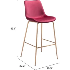 Roubaix Upholstered Bar Chair - ZM Home -Furniture Specialty Store GUEST f35f3061 3cdf 4c2f 98a2 e659a044d59e