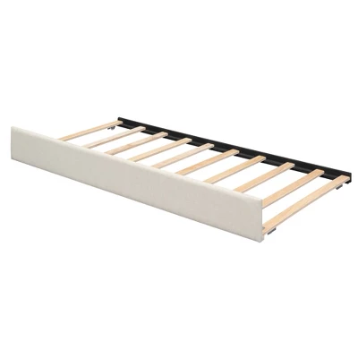 Twin Size Upholstery Daybed With Storage Arms, Trundle And USB Design, Beige - ModernLuxe 12 Twin Size Upholstery Daybed With Storage Arms, Trundle And USB Design, Beige - ModernLuxe - Image 10