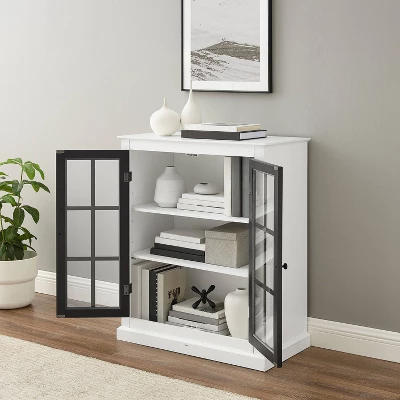 Cecily Stackable Storage Pantry White/Matte Black - Crosley 7 Cecily Stackable Storage Pantry White/Matte Black - Crosley - Image 5