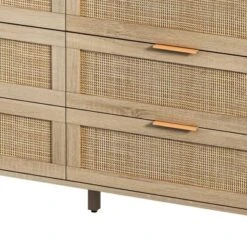 6-Drawer Rattan Dresser For Living Room And Bedroom, Natural - ModernLuxe -Furniture Specialty Store GUEST f4ac529a 8ebf 4a22 a4a4 cf0f50868bcf