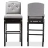 Set Of 2 Ginaro Modern And Contemporary Fabric Button Tufted Upholstered Swivel Barstools - Gray - Baxton Studio -Furniture Specialty Store GUEST f4f0156c e5b3 4958 963d 5df5f35d50c5