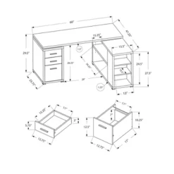 Wood L Shaped Computer Desk With Drawers - EveryRoom -Furniture Specialty Store GUEST f4f7e120 60e3 4222 b3f2 d0ed2bc4c608