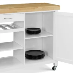 Denver Kitchen Cart White - ClickDecor -Furniture Specialty Store GUEST f55a962f 17c4 4441 a49a a6262845f980