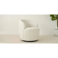 360° Swivel 25.60'' Wide Soft Touch Modern Teddy Tiny Upholstered Barrel Varity Chairs -The Pop Maison -Furniture Specialty Store GUEST f57d6117 315d 4be2 aae0 111a94f2411b