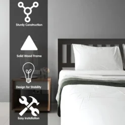 Costway Full Wood Platform Bed With Headboard And Footboard Mattress Foundation -Furniture Specialty Store GUEST f58a0138 e5e7 4c15 9397 2cde6306cd8a