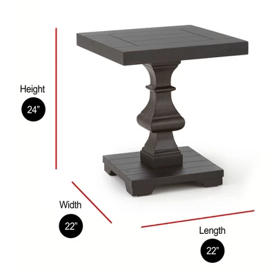 Dory Square End Table Black - Steve Silver 3 Dory Square End Table Black - Steve Silver
