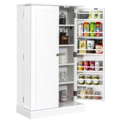 Costway 41'' Farmhouse Kitchen Pantry Storage Cabinet W/Doors Adjustable Shelves -Furniture Specialty Store GUEST f6281ecf acd4 4093 aa38 90a9a0970945