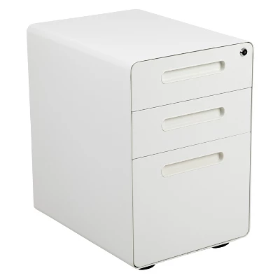 Flash Furniture Ergonomic 3-Drawer Mobile Locking Filing Cabinet With Anti-Tilt Mechanism And Hanging Drawer For Legal & Letter Files 16 Flash Furniture Ergonomic 3-Drawer Mobile Locking Filing Cabinet With Anti-Tilt Mechanism And Hanging Drawer For Legal & Letter Files - Image 14