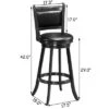 Costway Set Of 2 29'' Swivel Bar Height Stool Wood Dining Chair Barstool Black 2 Costway Set Of 2 29'' Swivel Bar Height Stool Wood Dining Chair Barstool Black -Furniture Specialty Store GUEST f71cc12d c7b1 4565 8b94 8d569567acce