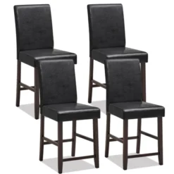 Costway Set Of 2/4 Bar Stools 25inch Counter Height Barstool Pub Chair W/Rubber Wood Legs -Furniture Specialty Store GUEST f724defd 24a3 4767 9a52 4b40f7efe503